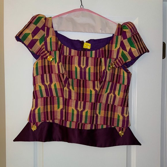 African attire newly made-purple/multi-colored - Picture 2 of 3